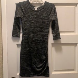 Grey Mini Sweater Dress